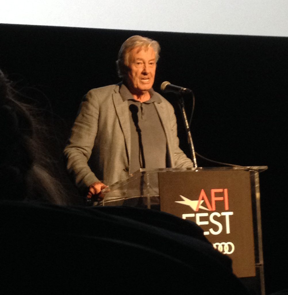 The director of Elle, Paul Verhoeven, is introducing the movie.
