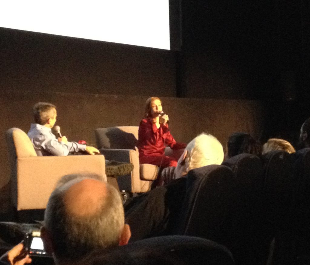 Q&A with Isabelle Huppert after the screening of Elle.