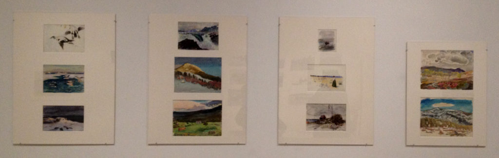 Watercolor paintings. Motives from the archipelago and the Swedish mountains and alpine wildlife.