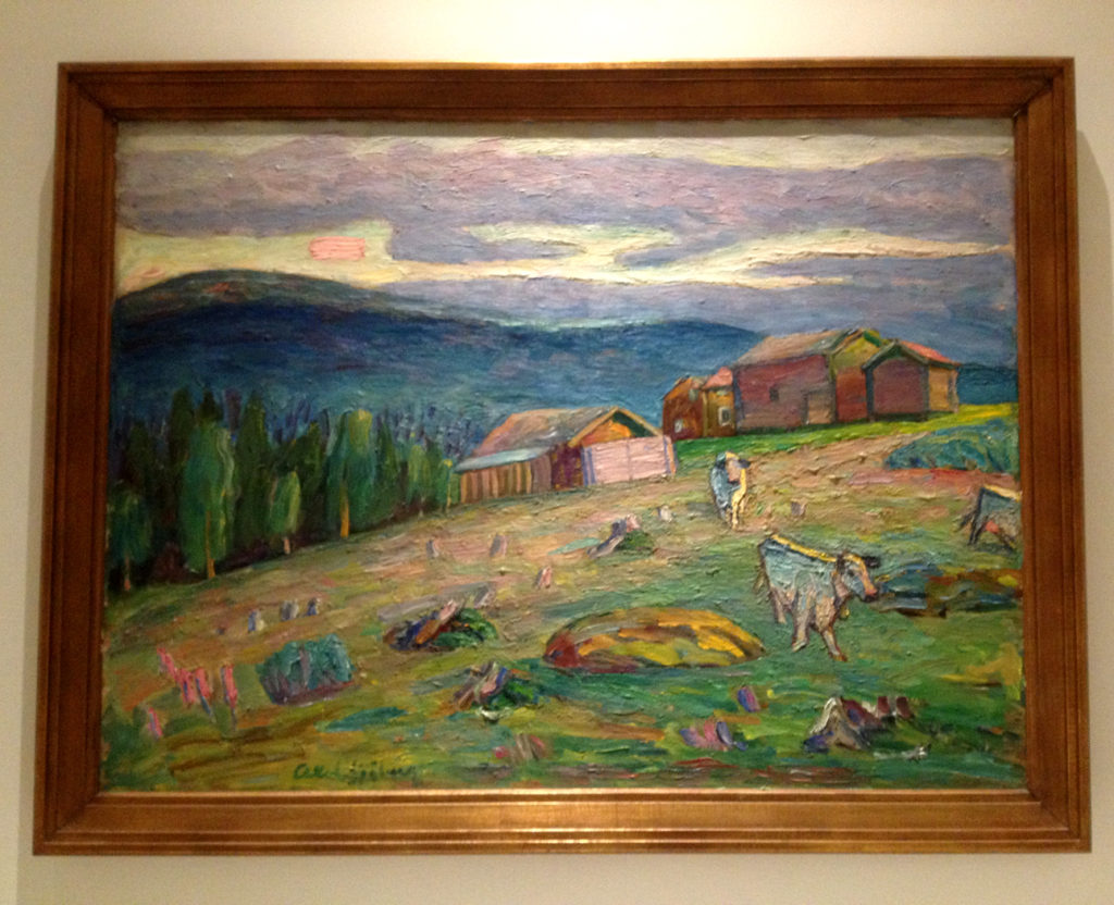 The country side by the mountains.