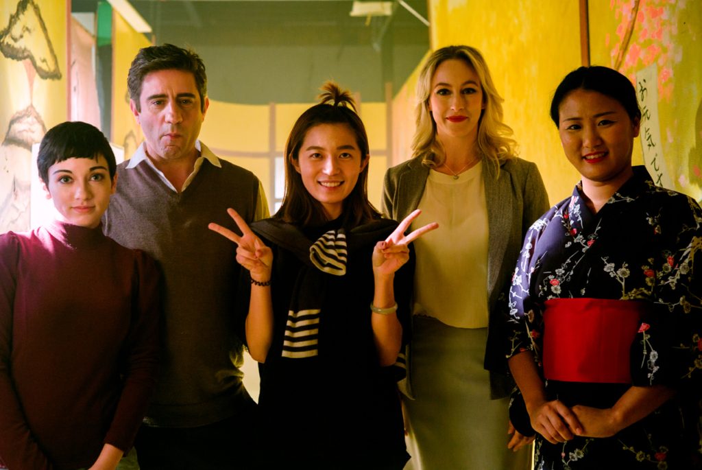 The Girl, Sam, director Haohao, me and The Waitress.