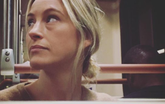 At the subway on our fourth day of filming.