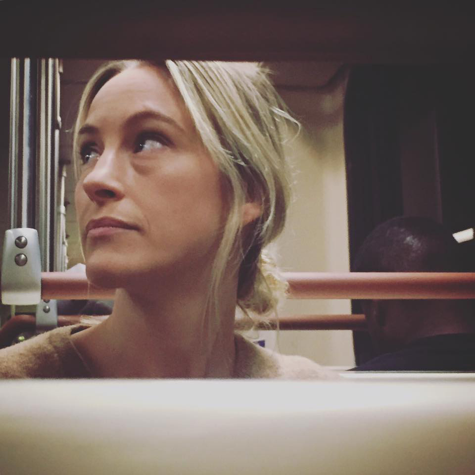 At the subway on our fourth day of filming.