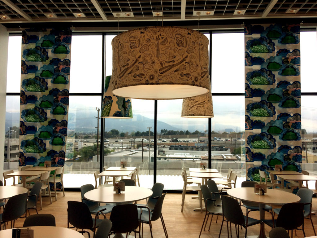 The view in the restaurant.