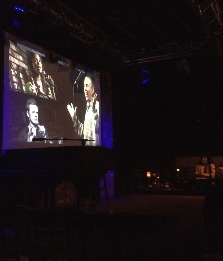 Waiting for the show to start. We weren't allowed to take photos during the show...