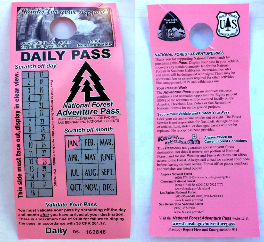 You need to buy a pass to be allowed to drive into the national forest.