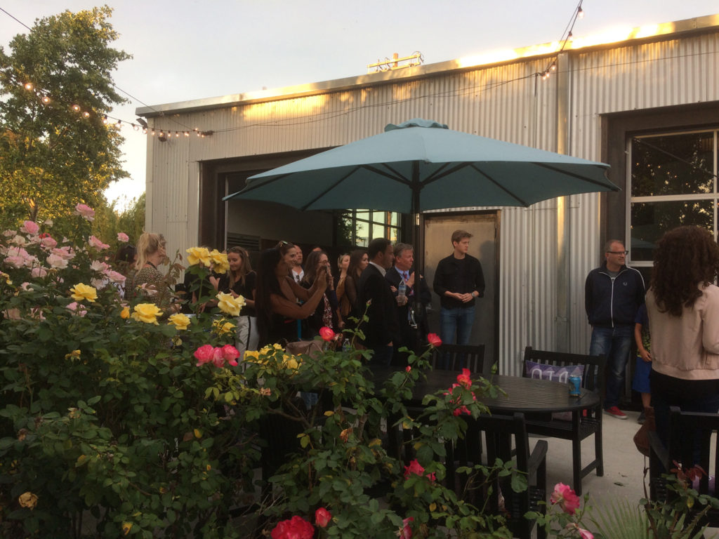 A good crowd came to celebrate Valborg.