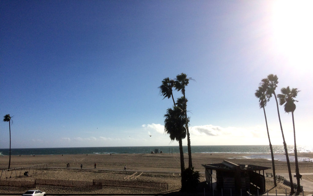 Santa Monica beach.