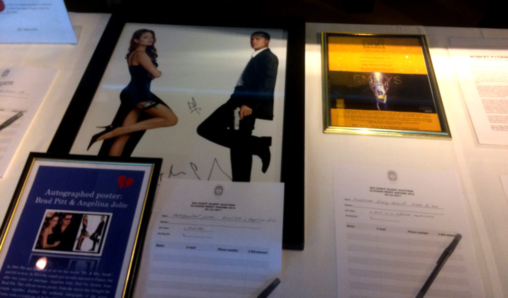 Silent auction items.