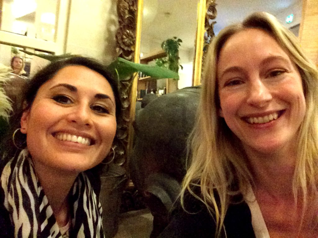 My dear friend Maria and I. And the famous pig Farty.