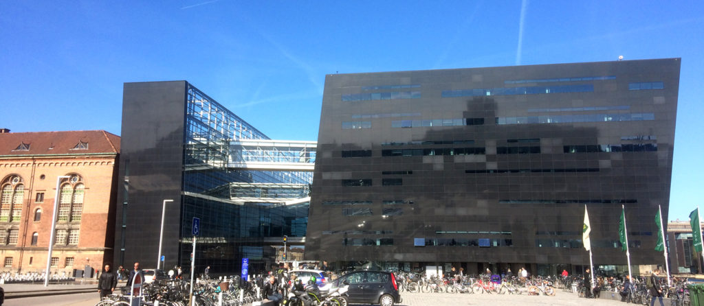 The Black Diamond next to an older brick building.