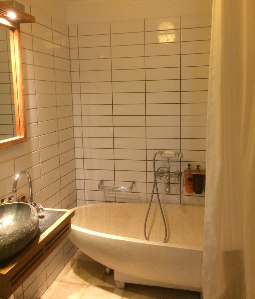 The bathroom had a nice feel to it.