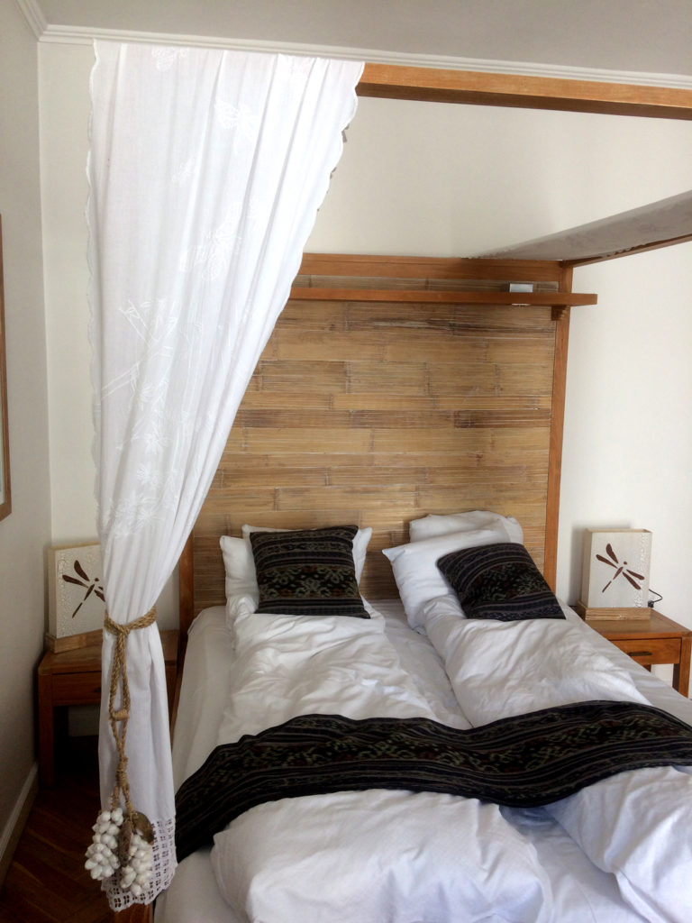 My hotel room had an African touch.