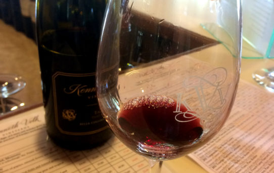 Wine tasting at Ken Volk Vineyards.