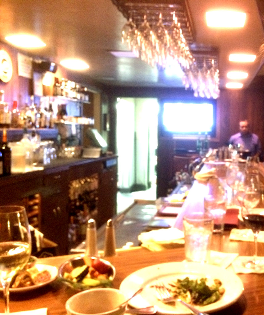 At the bar at Hitching Post, where one of the scenes in Sideways was filmed.