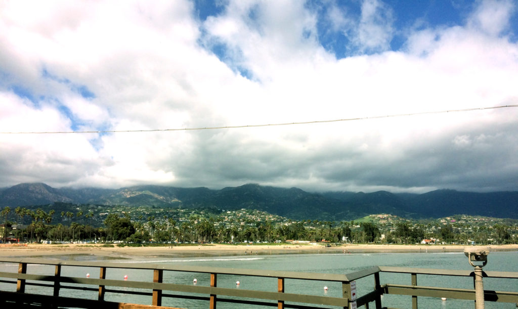Dramatic sky over Santa Barbara.
