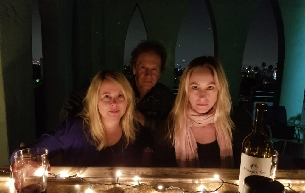 At the roof top, doing the Nordic noir with Kim and Peter.