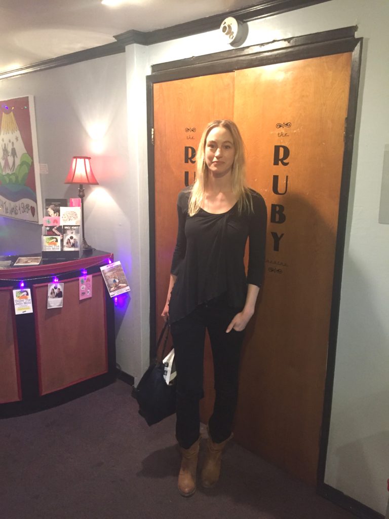 Waiting for the doors to open.