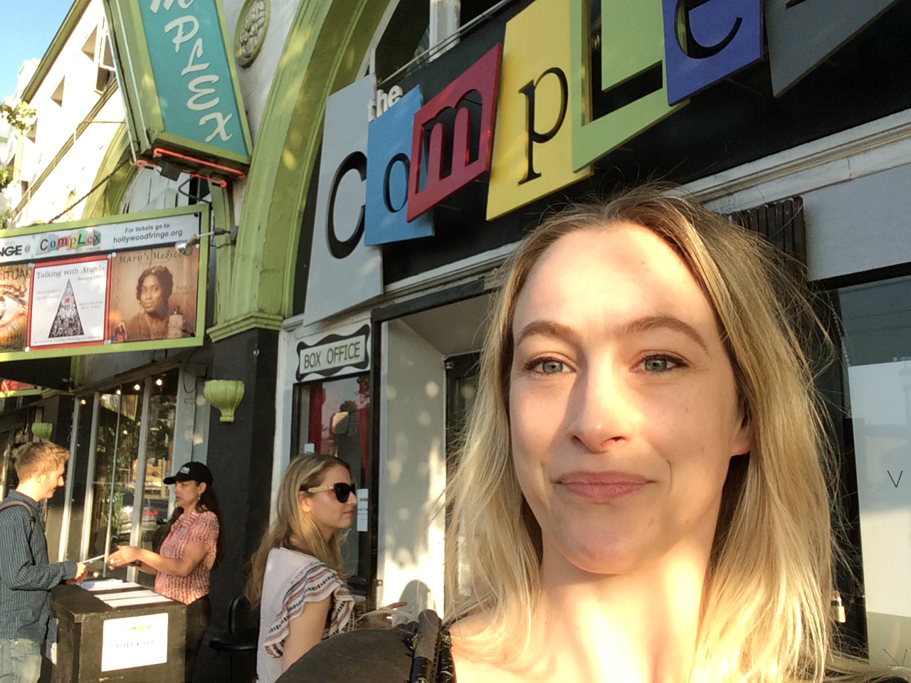 Outside the Complex Theater in Hollywood.