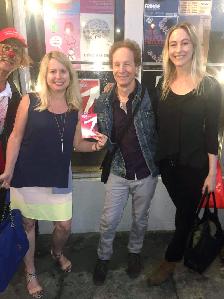 With Kim and director/writer of the play Peter. And a clown...